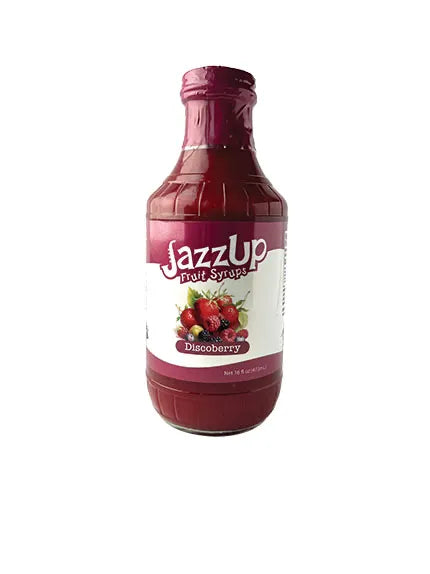 JazzUp® Discoberry Fruit Pancake Syrup - 16 fl oz (Strawberries, Raspberries, Blackberries, Cranberries)