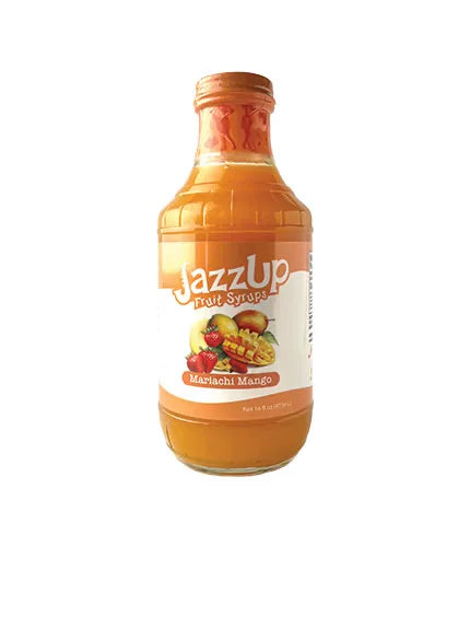JazzUp® Mariachi Mango Fruit Pancake Syrup - 16 fl oz (Mango puree with Strawberries and Banana)
