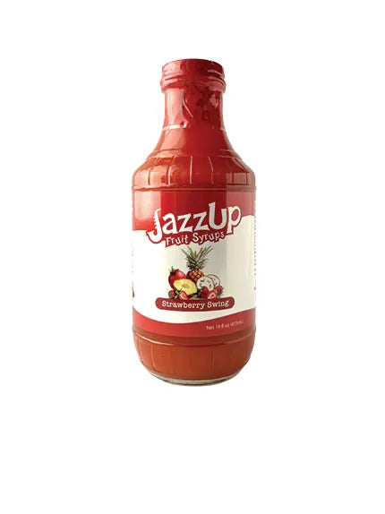 JazzUp® Strawberry Swing Fruit Pancake Syrup - 16 fl oz (Strawberry, Passionfruit, Pineapple, Coconut Cream)
