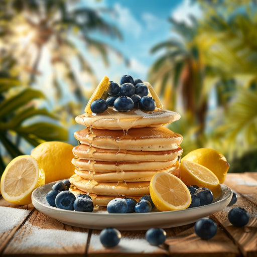 JazzUp® Bluegrass Blueberry Lemon Fruit Syrup and Drink Mixer - Less Sugar & Real Fruit Puree for Pancake, Italian Soda, Smoothie, and Beverage mixing - 16 fl oz (Real Fruit: Blueberry Puree with Lemon Zest)